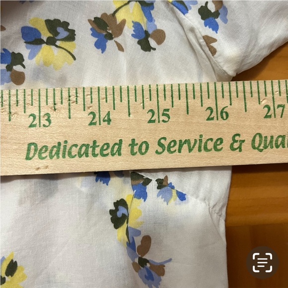 Talbots Plus Size Blue/Yellow Floral Blouse Size 2X NWT - Picture 11 of 12